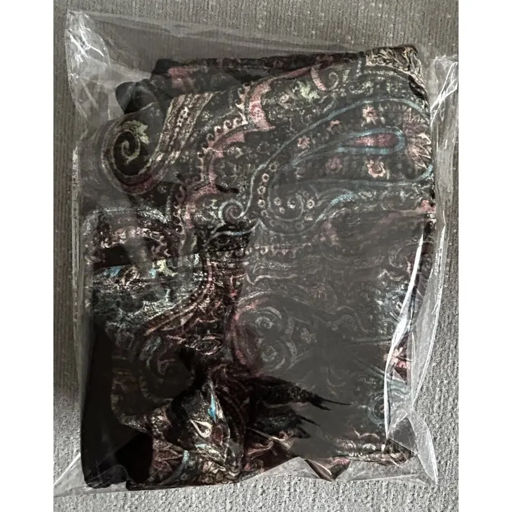 Zara Velvet Paisley Min Skirt L Whimsigoth Grunge Indie Fairly